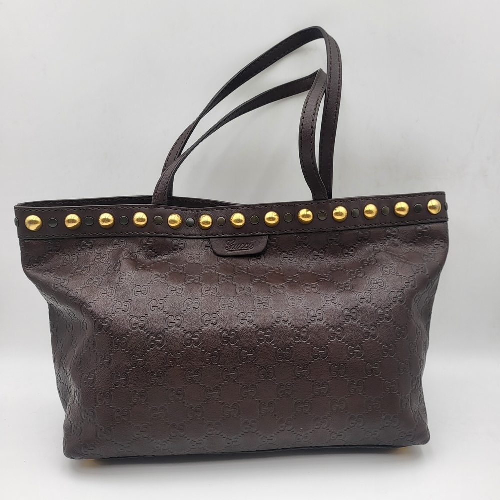 GUCCI Brown Guccissima Leather Babouska Medium Tote Bag..Authentic..